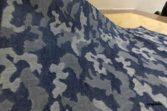 Indigo Cotton Denim Military Jacquard Fabric