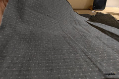 Grey Cotton Denim Chambray Dot Dobby Fabric