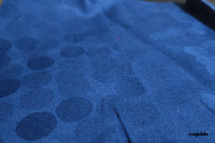 Indigo Cotton Lightweight Silky Denim Polka Jacquard Fabric