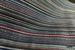 Multicolour Cotton Viscose Ribbed Dobby Stripe Fabric