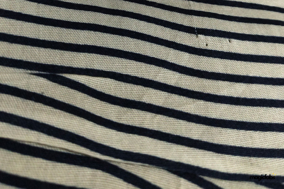 Viscose Rayon Horizontal Pin Stripe Print Fabric
