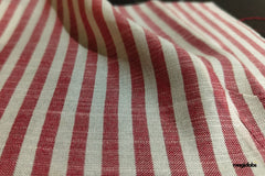Cotton Rayon Horizontal Candy Slub Stripe Fabric