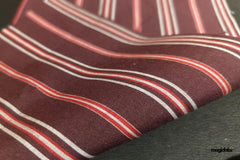 Cotton Millmade Maroon Poplin Stripe Fabric