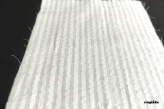 White Cotton Seersucker Self Pin Stripe Fabric