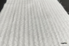 White Cotton Seersucker Self Pin Stripe Fabric